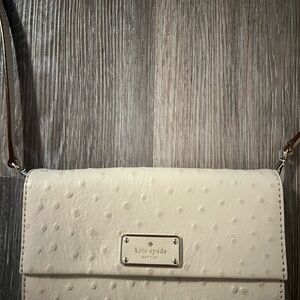 Kate Spade Ivory Textured Crossbody Bag